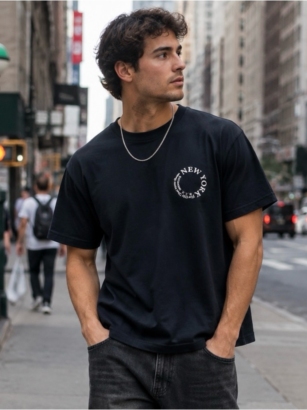 Public Supply NYC Men's Short Sleeve City That Never Sleeps Tee Size: Medium